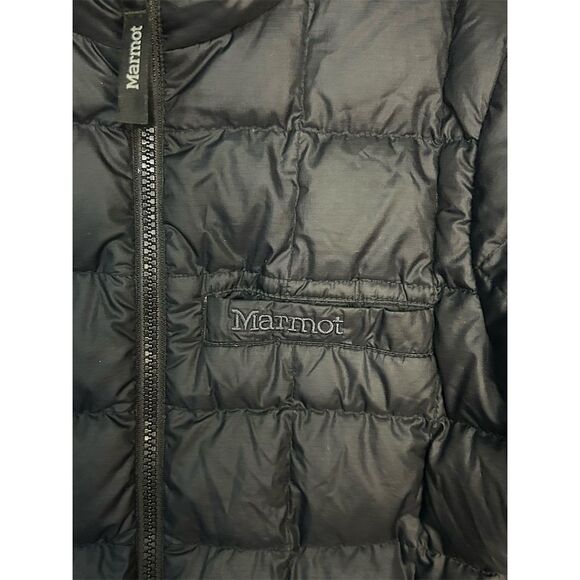 Marmot Kids Unisex Medium Black Down Puffer Jacket Winter Warm READ - Picture 2 of 13